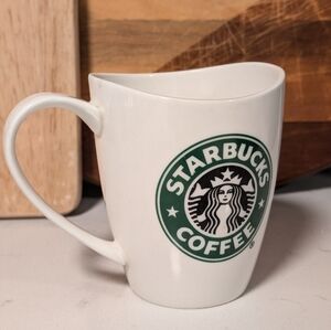 Rare Assymetrical Rim Starbucks Coffee/Tea Mug/Cup Double Tail Siren/Mermaid